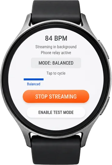 WearStream watch app screenshot